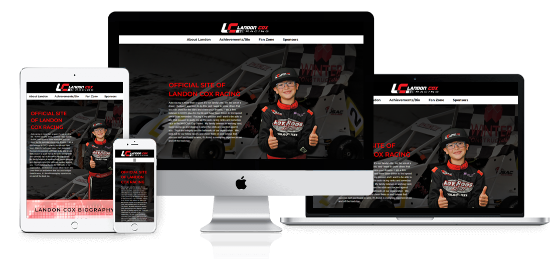 Driver and Race Team Website Design and Branding