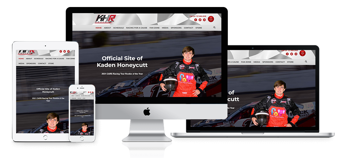 Driver and Race Team Website Design and Branding
